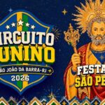 Circuito Junino 2026 terá Thiago Martins, Marvvila, Danilo e Davi e Pri Areba em São João da Barra